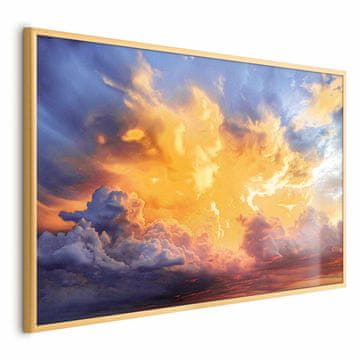 Artgeist Plakat - Čudovit sončni zahod - oblaki v toplih odtenkih