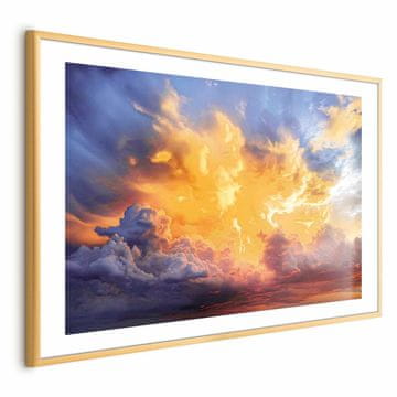 Artgeist Plakat - Čudovit sončni zahod - oblaki v toplih odtenkih
