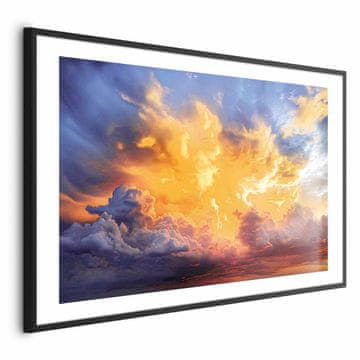 Artgeist Plakat - Čudovit sončni zahod - oblaki v toplih odtenkih