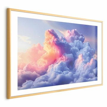 Artgeist Plakat - Oblaki kot naslikani: umetniški čopiči zore slikajo nebo