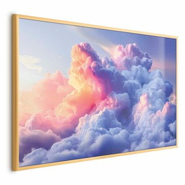 Artgeist Plakat - Oblaki kot naslikani: umetniški čopiči zore slikajo nebo