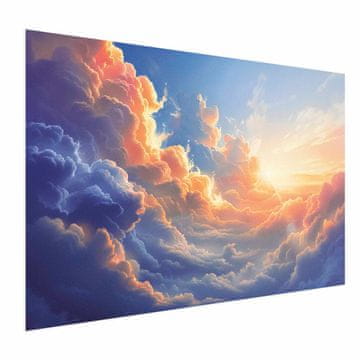 Artgeist Plakat - Sončni zahod nad oblačnim morjem: čudovita simfonija barv