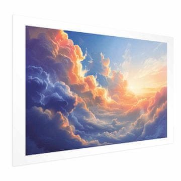 Artgeist Plakat - Sončni zahod nad oblačnim morjem: čudovita simfonija barv