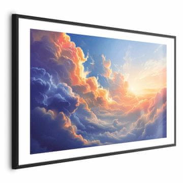 Artgeist Plakat - Sončni zahod nad oblačnim morjem: čudovita simfonija barv