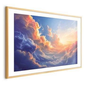 Artgeist Plakat - Sončni zahod nad oblačnim morjem: čudovita simfonija barv