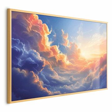 Artgeist Plakat - Sončni zahod nad oblačnim morjem: čudovita simfonija barv
