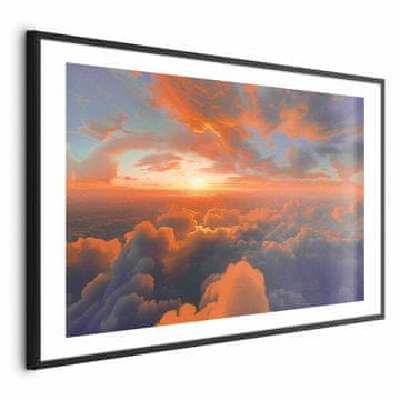 Artgeist Plakat - Ko zora žgečka oblake: spektakel barv na jutranjem nebu