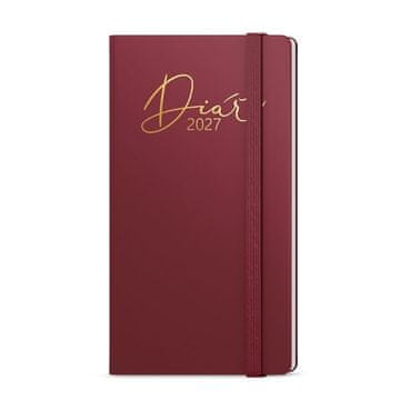 Tedenski žepni dnevnik 2026 Luxi - bordo