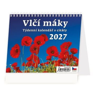 Namizni koledar 2026 Poppies