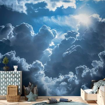 Artgeist Foto tapeta - Animirana pokrajina: Sonce se bori z oblaki