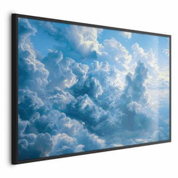 Artgeist Plakat - Ocean v zraku: Valoviti oblaki, ki odbijajo jutranjo svetlobo