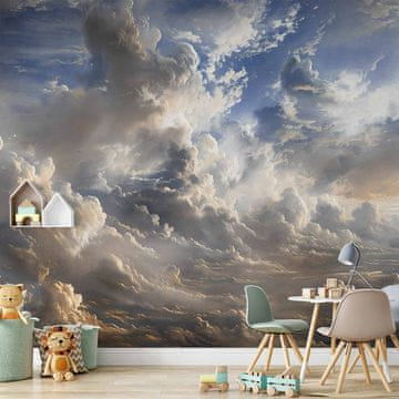 Artgeist Foto tapeta - Zlati odsevi na oblakih, ki oznanjajo sončni zahod