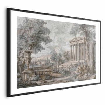 Artgeist Plakat - Tempelj na hribu - Grška arhitektura v umirjenih barvah