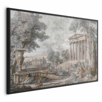 Artgeist Plakat - Tempelj na hribu - Grška arhitektura v umirjenih barvah
