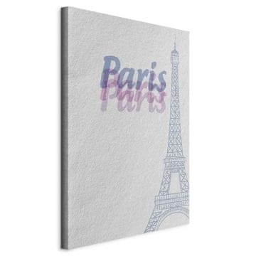 Artgeist Slika - Pariz v akvarelih (1-delna) vertikalna