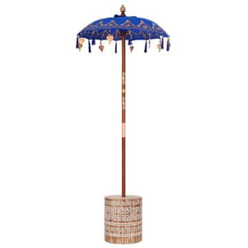Vidaxl Balijski dežnik z osnovo Modra 95 x 95 x 260 cm