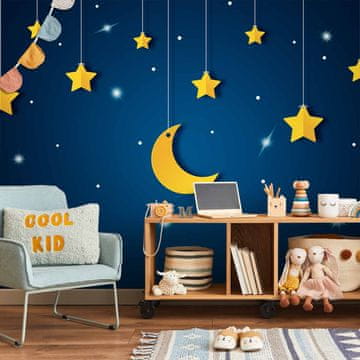 Artgeist Foto tapeta - Nebo - nočno nebo z zvezdami in luno za otroke