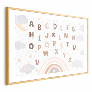 Artgeist Plakat - Črke v umirjenih barvah