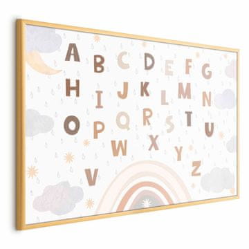 Artgeist Plakat - Črke v umirjenih barvah