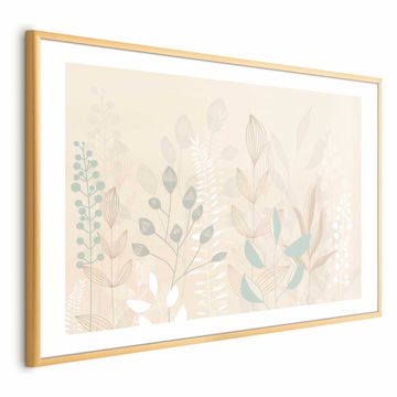 Artgeist Poster - Pastelno-bež glade