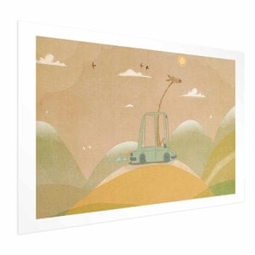 Artgeist Plakat - Potujoča žirafa