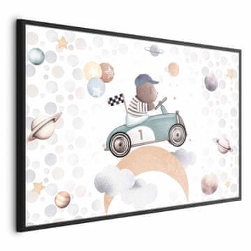 Artgeist Plakat - Medvedek v dirkalnem avtomobilu