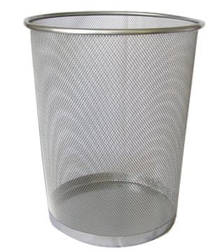 shumee Kovinski koš za odpadke 20l srebrn okrogel mrežast...
