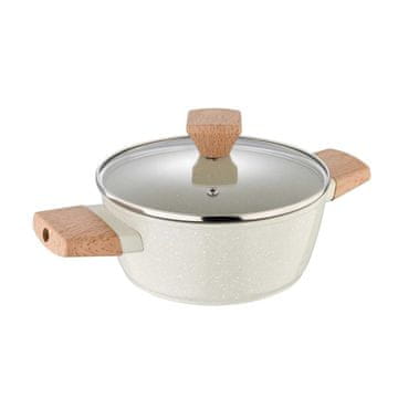 Bergner Bergner BG-34745 Naravni marmorni lonec 20 cm s pokrovom