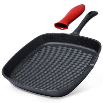 Vilde Litoželezna ponev za žar 24 cm s silikonskim pokrovom Cast Line 199044