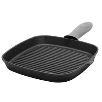 BRUNBESTE Litoželezna ponev za žar 24 cm s silikonskim pokrovom 2668