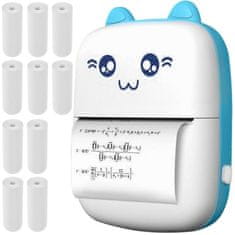 Mini Bluetooth Termalni Tiskalnik | Tiskalnik za nalepke, fotografije, zapiske in etikete | 11 rol papirja | Brez črnila | Android & iOS