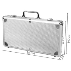 Malatec Poker Set 300 Žetonov XL PREMIUM v Aluminijastem Kovčku | Texas Hold'em Poker Komplet | 10 g Žetoni s Kovinskim Jedrom | 2 Kompleta Kart