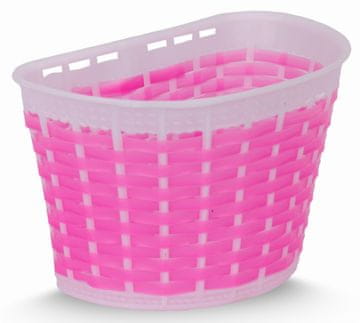 shumee Otroška košara za kolo za plastično kolo 12, 14, 16 palcev, bela, roza