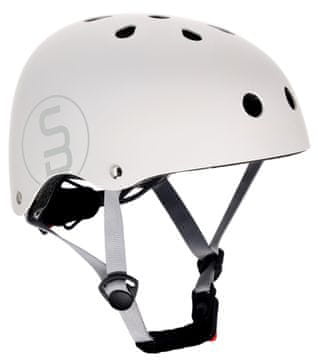 shumee PERFECT FIT M 54-58 cm LIGHT otroška kolesarska čelada LED lučka magnetne sponke bela
