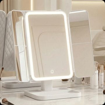 shumee Hollywoodsko belo zložljivo ogledalo za ličenje 22x17cm LED