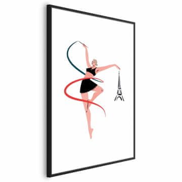 Artgeist Plakat - Ilustracija ženske s trakom - ritmična gimnastika
