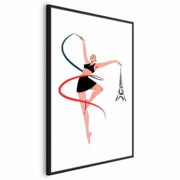 Artgeist Plakat - Ilustracija ženske s trakom - ritmična gimnastika