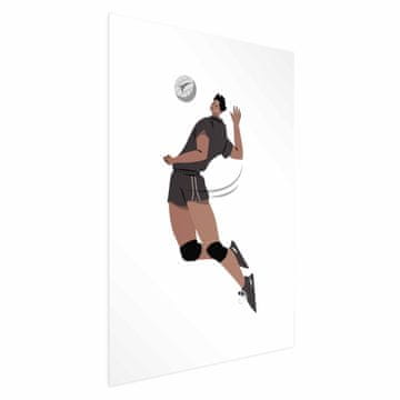 Artgeist Plakat - Odbojkarica na svetlem ozadju - ilustracija
