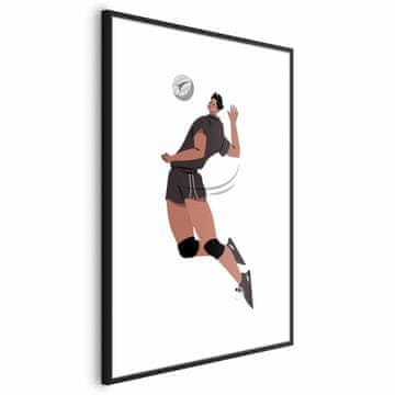 Artgeist Plakat - Odbojkarica na svetlem ozadju - ilustracija