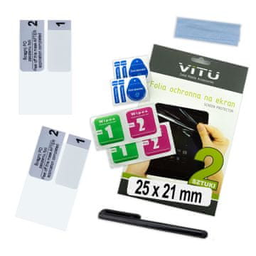 shumee 2 x Zaščitna folija za pametno uro 25 x 21 mm 2,5 x 2,1 cm 1,3" VITU