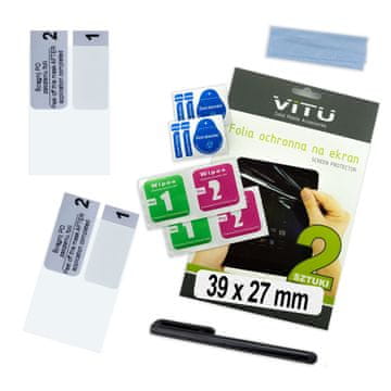 shumee 2 kosa VITU zaščitne folije za pametno uro 39x27mm 3,9x2,7cm 1,9" 3:2