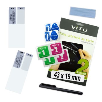 shumee 2 kosa zaščitne folije 43x19 mm 4,3x1,9 cm 1,9" VITU za pametno uro