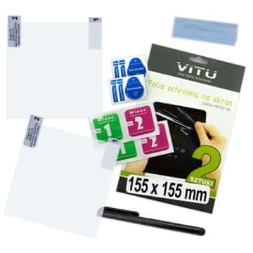 shumee 2 kosa zaščitne folije 155 mm 15,5 cm 8,6" kvadratne VITU za tablico kvadratne 1:1
