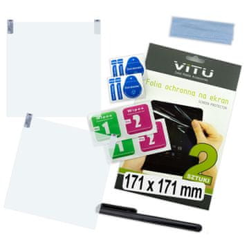 shumee 2 kosa zaščitne folije 171 mm 17,1 cm 9,5" kvadratne VITU za tablico kvadratne 1:1