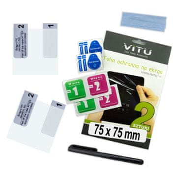 shumee 2 kosa zaščitna folija za pametni telefon GPS telefon kvadratna: 75 mm 7,5 cm 4,2" VITU