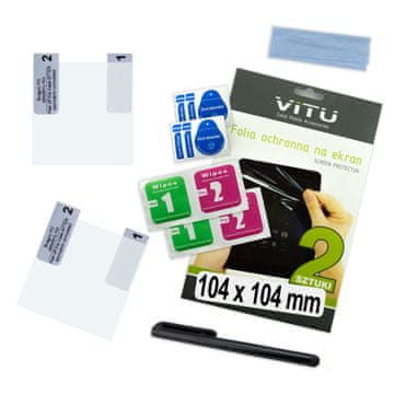 shumee 2x Zaščitna folija 104 mm 10,4 cm 5,8" VITU za telefon, pametni telefon, GPS, kvadratna