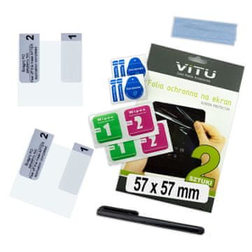 shumee 2 kosa VITU zaščitna folija za telefon, pametni telefon, GPS, kvadratna: 57 mm, 5,7 cm, 3,2"