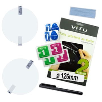 shumee 2 kosa zaščitne folije za pult, okrogle, 126 mm, 12,6 cm, 5" ORIGINAL VITU