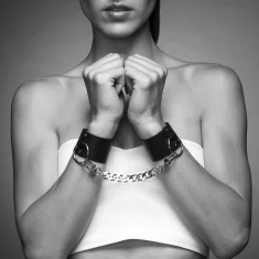 Bijoux Indiscrets Lisice - Bijoux Indiscrets Maze Wide Cuffs Black