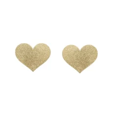 Bijoux Indiscrets Nalepke za bradavice - Bijoux Indiscrets Flash Heart Gold